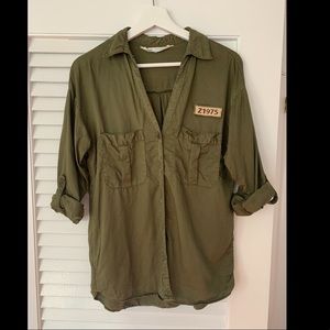 Zara Army green shirt in size XS